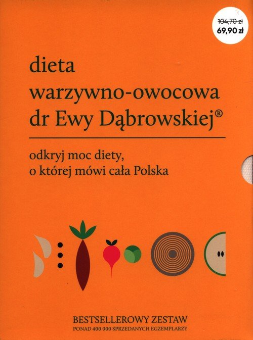 Dieta warzywno owocowa dr Ewy Dąbrowskiej PAKIET Książka