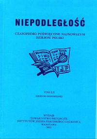 Niepodległość. Tom LII - okładka książki