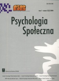 Psychologia Społeczna nr 2(2)/2006. - okładka książki