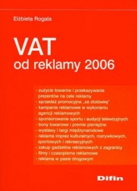 VAT od reklamy 2006 - okładka książki