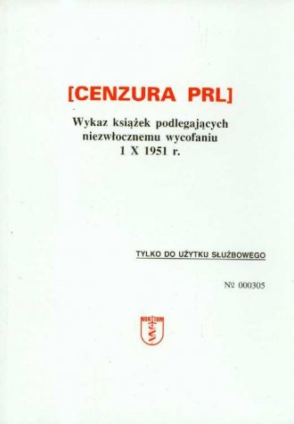 Cenzura PRL. Wykaz książek podlegających - okładka książki