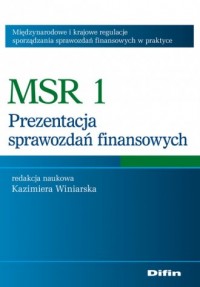 MSR 1 Prezentacja sprawozdań finansowych - okładka książki