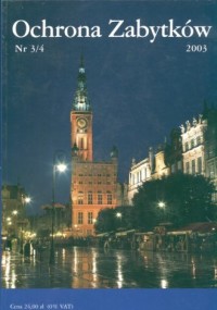 Ochrona zabytków nr 3/4 /2003 - okładka książki