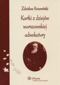 Kartki z dziejów warszawskiej adwokatury - okładka książki