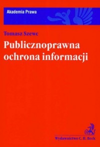 Publicznoprawna ochrona informacji - okładka książki