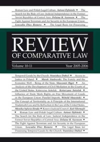 Review of Comparative Law. Vol. - okładka książki