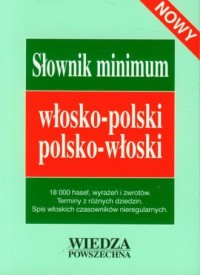 Słownik minimum włosko-polski, - okładka książki