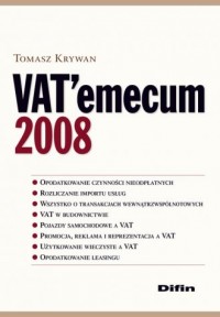 VAT emecum 2008 - okładka książki