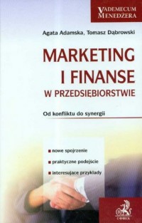 Marketing i finanse w przedsiębiorstwie - okładka książki