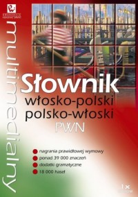 Multimedialny słownik polsko-włoski, - okładka podręcznika