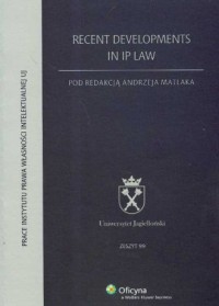 Recent Developments in IP Law - okładka książki