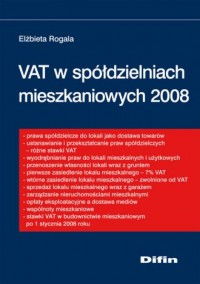 VAT w spółdzielniach mieszkaniowych - okładka książki