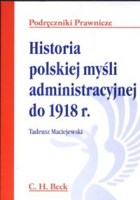 Historia polskiej myśli administracyjnej - okładka książki