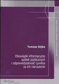 Obowiązki informacyjne spółek publicznych - okładka książki