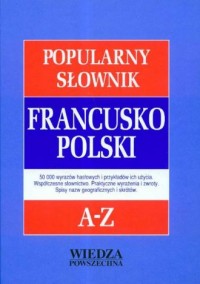 Popularny słownik francusko-polski - okładka książki