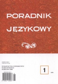 Poradnik językowy 1/2008 - okładka książki