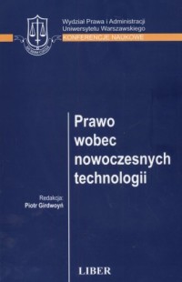 Prawo wobec nowoczesnych technologii - okładka książki