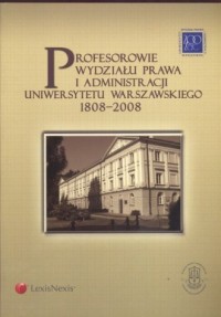 Profesorowie Wydziału Prawa i Administracji - okładka książki
