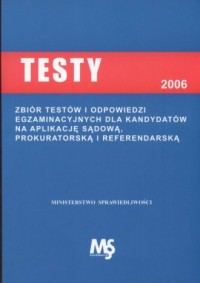 Testy 2006-2007 z odpowiedziami - okładka książki