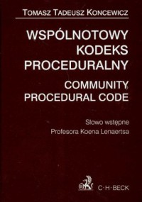 Wspólnotowy kodeks proceduralny - okładka książki