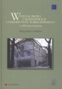 Wydział Prawa i Administracji Uniwersytetu - okładka książki
