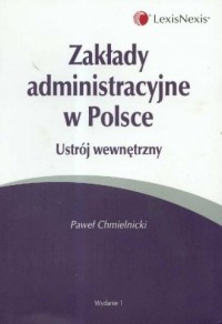 Zakłady administracyjne w Polsce. - okładka książki
