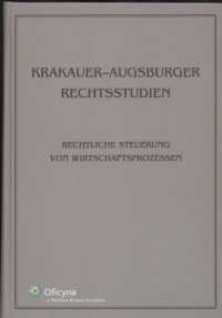 Krakauer Augsburger Rechtsstudien - okładka książki