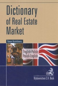 Dictionary of real estate market - okładka książki