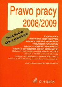 Prawo pracy 2008/2009 - okładka książki