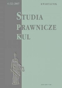 Studia prawnicze KUL, 4(32)/2007 - okładka książki