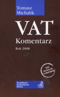 VAT. Komentarz 2008 - okładka książki