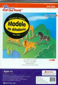 Lew, żyrafa, tygry,s koń. Modele - okładka książki