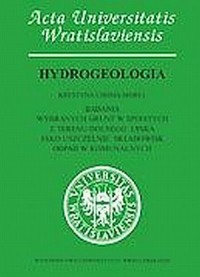 Hydrogeologia. Badania wybranych - okładka książki