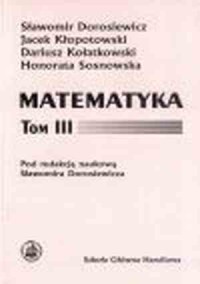 Matematyka. Tom 3 - okładka książki