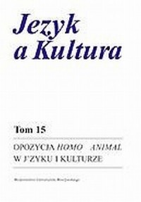 Opozycja Homo - Animal w języku - okładka książki