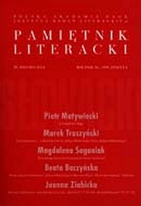 Pamiętnik Literacki 4 (1999) - okładka książki