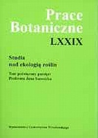 Prace Botaniczne LXXIX. Studia - okładka książki