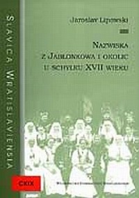 Slavica Wratislaviensia CXIX. Nazwiska - okładka książki