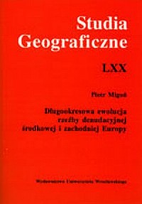 Studia Geograficzne LXX. Długookresowa - okładka książki