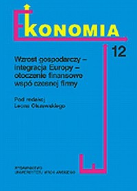 Wzrost gospodarczy - integracja - okładka książki