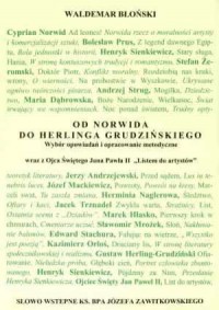 Od Norwida do Herlinga-Grudzińskiego - okładka książki