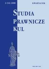 Studia prawnicze KUL, 2(34)/2008 - okładka książki