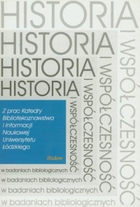 Historia i współczesność w badaniach - okładka książki