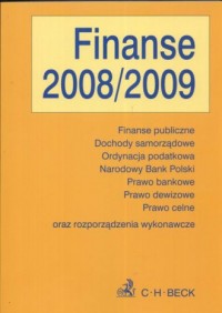 Finanse 2008/2009 - okładka książki
