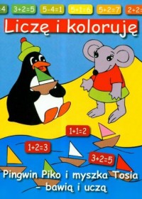 Pingwin Piko i myszka Tosia bawią - okładka książki