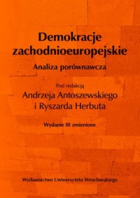 Demokracje zachodnioeuropejskie. - okładka książki