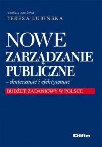 Nowe zarządzanie publiczne - skuteczność - okładka książki