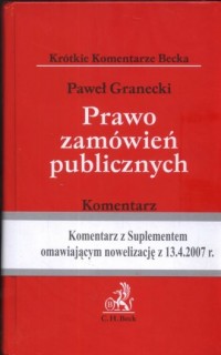 Prawo zamówień publicznych. Komentarz - okładka książki