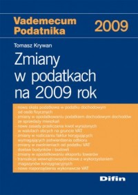 Zmiany w podatkach na 2009 rok - okładka książki