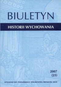 Biuletyn Historii Wychowania 2007 - okładka książki